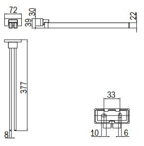 Portasalviette Lea Inda A1815AA dimensioni0