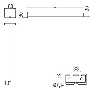 Portasalviette Lea Inda A1814 dimensioni