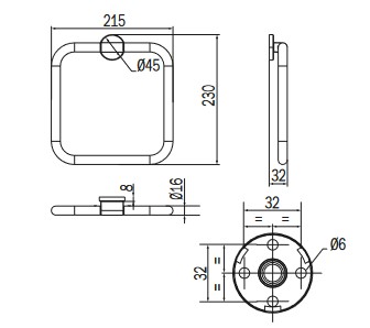 Portasalviette One Inda A2416A dimensioni