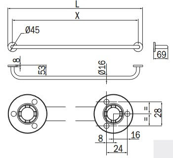 Portasalviette One Inda A2490 dimensioni
