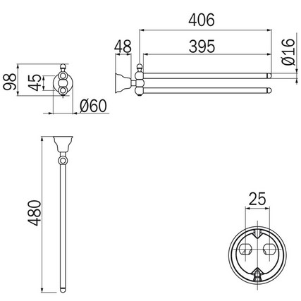 Portasalviette Raffaella Inda A32150 dimensioni