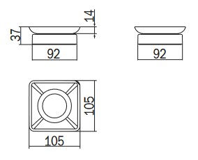 Divo Inda A2011Z Soap Dish Dimensions