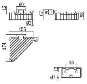 Portarotolo Lea Inda A18310 dimensioni