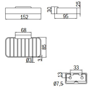 Portarotolo Lea Inda A1851A dimensioni