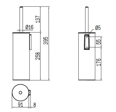 Portascopino One Inda AV014A dimensioni