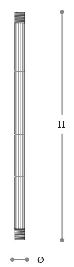 Abmessungen der Bamboo Incanto Italamp Stehlampe