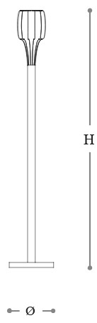 Bossanova Incanto Italamp Floor Lamp Dimensions