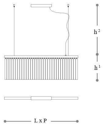 Dimensions of Carmen Opera Italamp Pendant Light