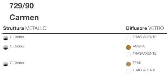 Finishes of Carmen Opera Italamp Pendant Light