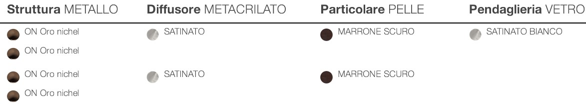 Finishes of the Charles Opera Italamp Pendant Lamp