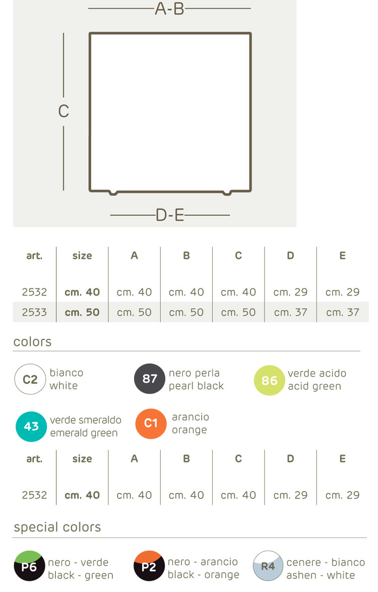 Kube Stool Khilia dimensions and colours