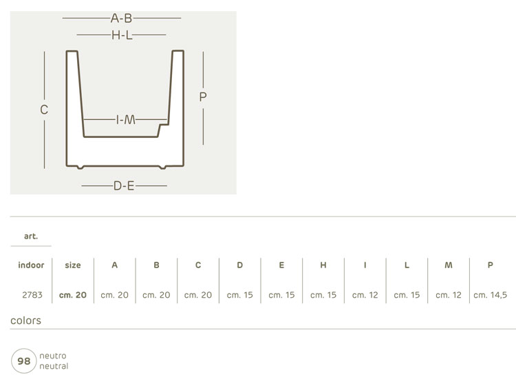 Mini Kube luminous pot Khilia dimensions and colours