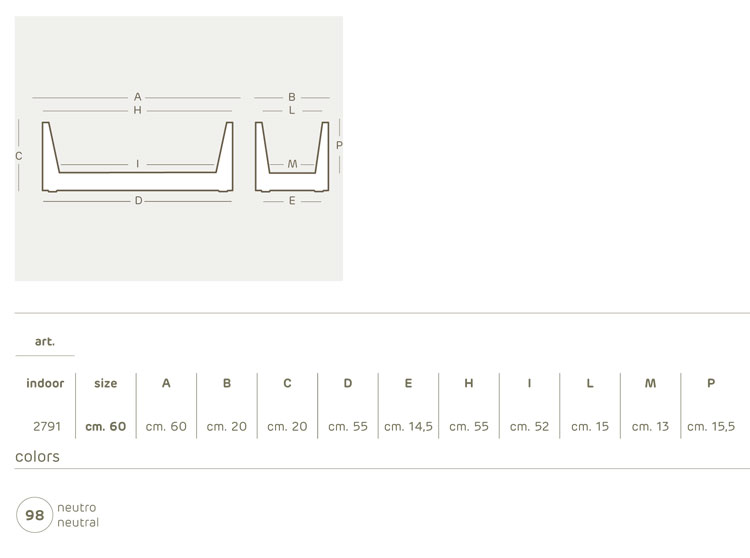 Mini Kube luminous pot box Khilia dimensions and colours