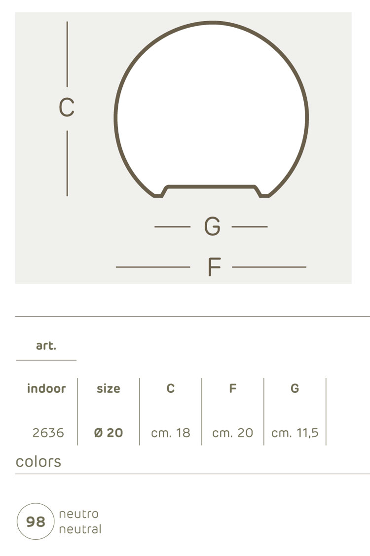 Mini Sfera lamp Khilia dimensions and colours