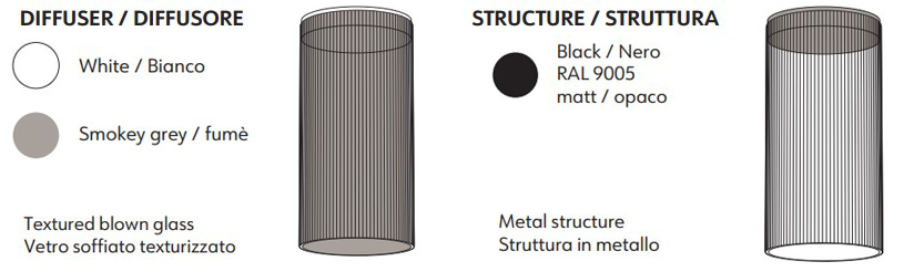 giass-KDLN Kundalini-ceiling-lamp-finishes