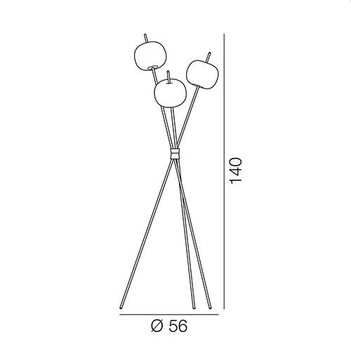kushi-KDLN Kundalini-floor-lamp-sizes