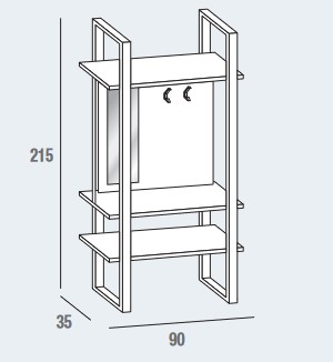 Easy-La-Primavera-Bookcase-dimensions