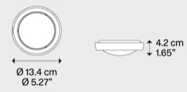 Measurements of Nautilus Lodes Ceiling Light