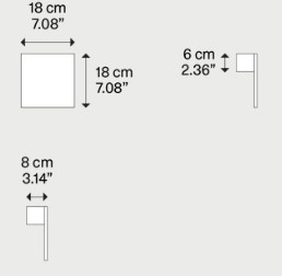 Dimensions of Puzzle Lamp by Lodes