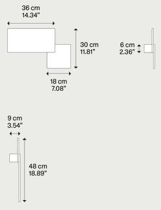 Dimensions of Puzzle Lamp by Lodes