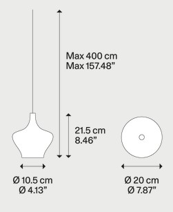 Dimensions of the Nostalgia Lodes Suspension Pendant Light