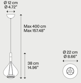 Measurements of Sky-fall Lodes Pendant Light