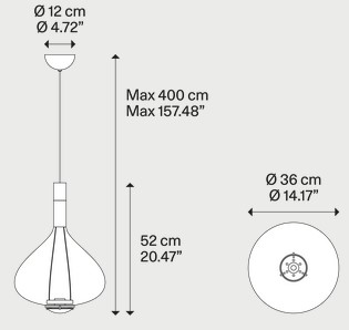 Measurements of Sky-fall Lodes Pendant Light