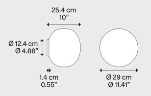 Dimensions of the Volum Lodes Lamp