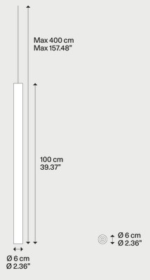 Dimensions of the A-Tube Cluster Lodes Pendant Light
