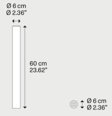 Dimensions of A-Tube Lodes Ceiling Light