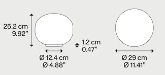 Measurements of Volum Lodes Table Lamp