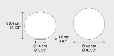 Measurements of Volum Lodes Table Lamp