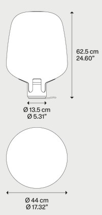 Dimensions of Flar Lodes Table Lamp