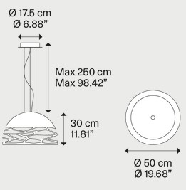 Dimensions of Kelly Lodes Pendant Light