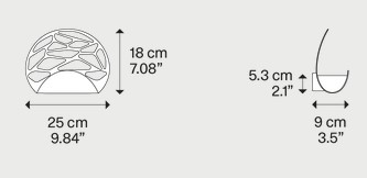 Dimensions of the Kelly Lodes Wall Lamp