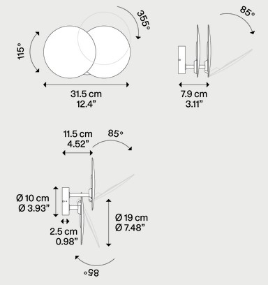 Measurements of Puzzle Outdoor Lodes Lamp
