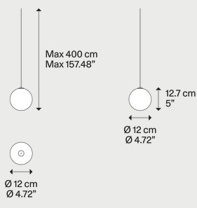 Dimensions of Random Solo Lodes Pendant Light