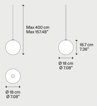 Dimensions of Random Solo Lodes Pendant Light