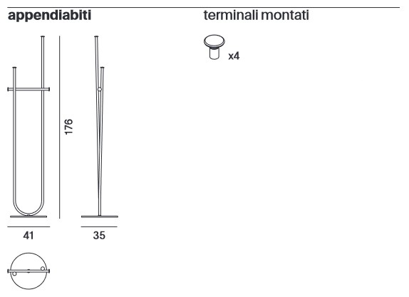 Ombre MDF Italia Coat Rack sIzes