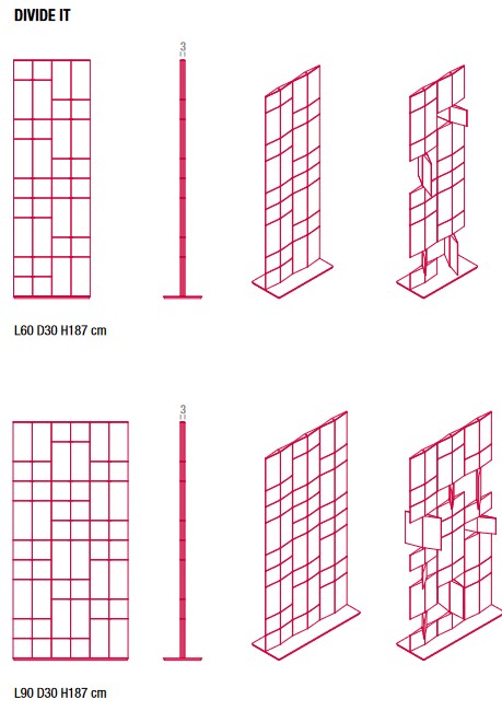 Divide It MDF Italia Separé sizes