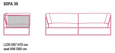 Arpa MDF Italia Sofa sizes