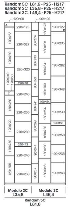 Random Wood MDF Italia Bookcase sizes