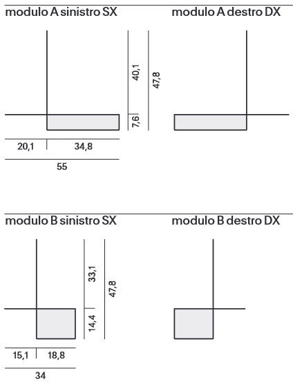 Randomissimo MDF Italia Shelf sizes