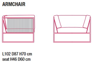 Arpa MDF Italia Lounge Chair sizes