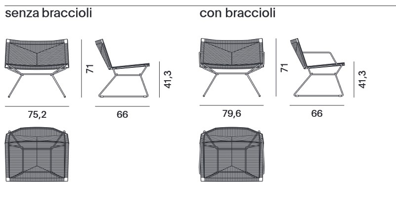Neil Twist MDF Italia Lounge Armchair SIZES