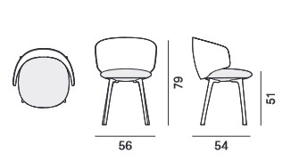 Universal MDF Italia Armchair sizes