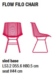 Flow Filo MDF Italia Chair sizes