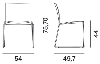 M1 MDF Italia Chair sizes