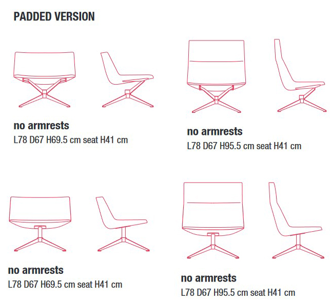 Neil MDF Italia Chair sizes