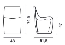 Sign Matt MDF Italia Chair sizes